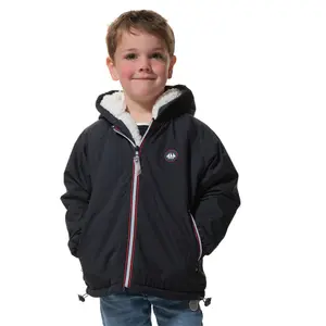 Zip-up hooded windbreaker for kids Hublot Mode Marine image-0