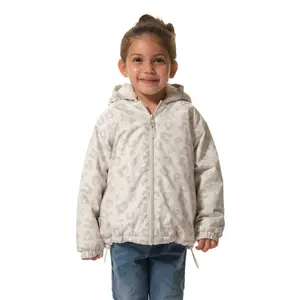 Printed zip-up windbreaker with hood for baby girl Hublot Mode Marine image-0