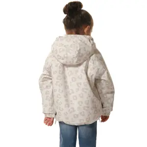 Printed zip-up windbreaker with hood for baby girl Hublot Mode Marine image-2