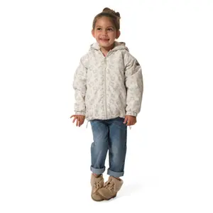 Printed zip-up windbreaker with hood for baby girl Hublot Mode Marine image-1