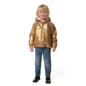 Metallic hooded windbreaker for baby girl Hublot Mode Marine image-1
