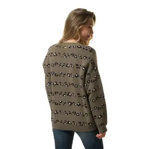 Suéter de cuello en V para mujer Hublot Mode Marine Camelise image-2