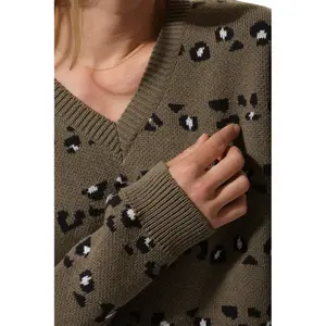 Suéter de cuello en V para mujer Hublot Mode Marine Camelise image-3