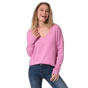 Pull de gola V feminino Hublot Mode Marine Marise image-0