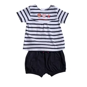 Baby girl t-shirt and shorts set Hublot Mode Marine Nicosa image-0