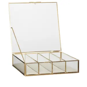 Glass display boxes Hubsch Interior Ecru (x3) image-1