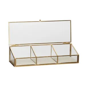 Glass display boxes Hubsch Interior Ecru (x3) image-2