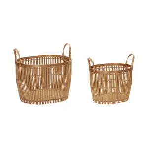 Small wide baskets Hubsch Interior Vantage (x2)