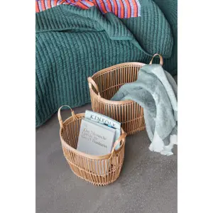 Small wide baskets Hubsch Interior Vantage (x2) image-1