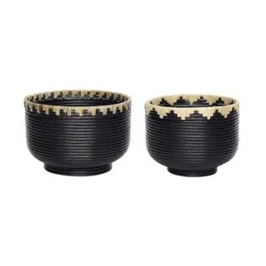 Storage basket Hubsch Interior Blackie (x2) image-0