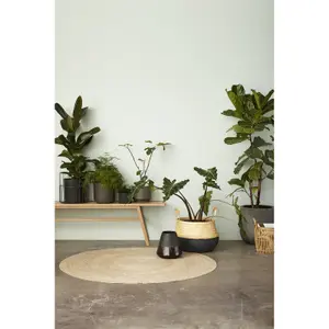 Round carpet Hubsch Interior Sage image-3