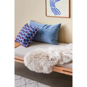 Sheepskin rug with short hair Hubsch Interior Prim image-1