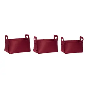 Τετράγωνα καλάθια Hubsch Interior Felt (x3) image-0