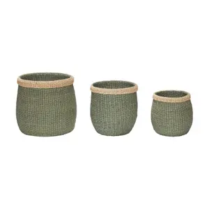 Baskets Hubsch Interior Moss (x3)
