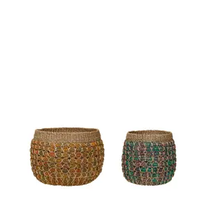 Storage basket Hubsch Interior Twist (x2)
