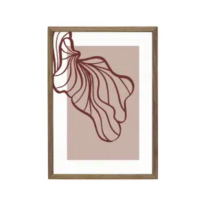 Walnut wood frame Hubsch Interior Made Small image-0