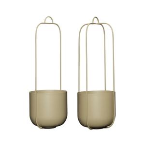 941502-hanging-pots-hubsch-interior-lotus-x2-khaki-16x44-cm