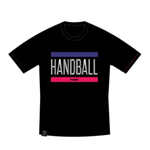 T-shirt Hummel Campaign Handball noir/violet/rouge image-0