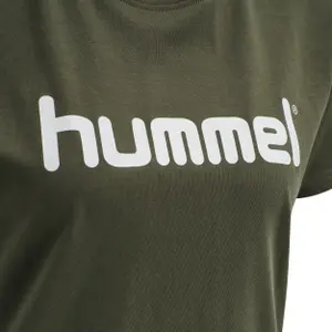 Camiseta de mujer logo de algodón Hummel GO image-0