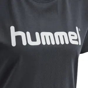 Camiseta de mujer logo de algodón Hummel GO image-1