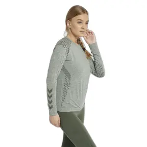 Camiseta de manga larga para mujer sin costuras Hummel CI image-5