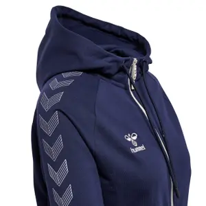 Women's cotton hooded zip sweatshirt Hummel Move Grid image-2