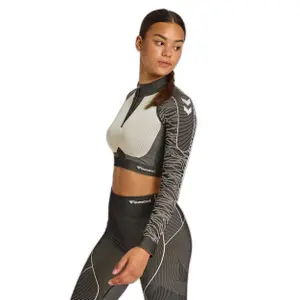 Trainingsjacke crop nahtlos Damen Hummel MT Mila image-4