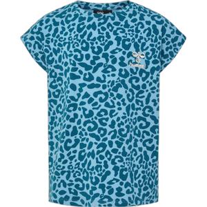 219311-7058-flowered-girls-t-shirt-hummel-aop-blue-coral