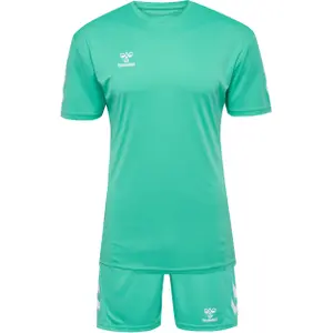 226151-6507-set-aus-t-shirt-shorts-hummel-logo-grun