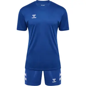 226151-7045-set-aus-t-shirt-shorts-hummel-logo-blau