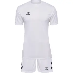 226151-9001-set-aus-t-shirt-shorts-hummel-logo-weiss