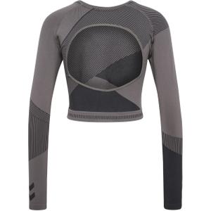 Naadloze lange mouwen trainings top voor dames Hummel image-2