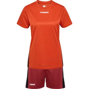 Conjunto de camiseta y pantalón corto mujer Hummel PL image-0