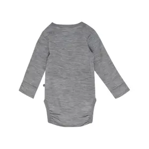 Ribbed wool long-sleeve baby bodysuit Hummel Mini image-1