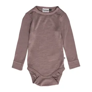 Ribbed wool long-sleeve baby bodysuit Hummel Mini image-0