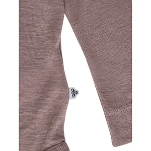 Ribbed wool long-sleeve baby bodysuit Hummel Mini image-3