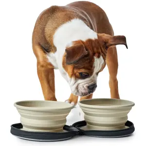 Tigela de viagem para cães com saco de lista Hunter image-2