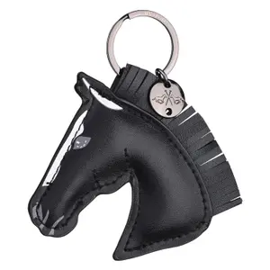 Leather Keyring with Horse Head Pattern HV Polo image-0