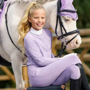 Meisjes wedstrijdpoloshirt met lange mouwen HV Polo Laura image-2