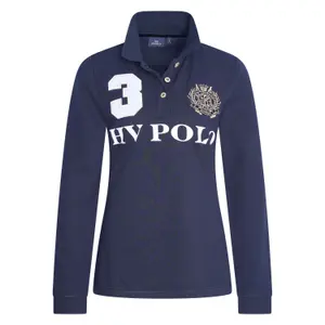 Girl's long-sleeved riding polo shirt HV Polo Favouritas image-0