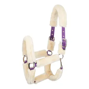 Halter for horse with fur HV Polo image-0