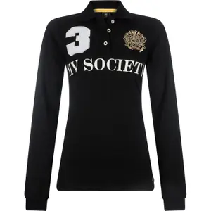 Children's long-sleeved riding polo shirt HV Society Favouritas Fashion image-0