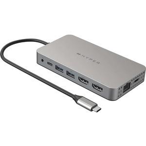 Station d'accueil double HDMI 10 en 1 Hyper Hyperdrive Travel Dock For M1 Macbook (Sili