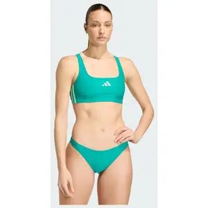 Costume da bagno a due pezzi donna con schiena a V adidas 3-Stripes image-1