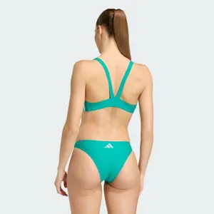 Costume da bagno a due pezzi donna con schiena a V adidas 3-Stripes image-2