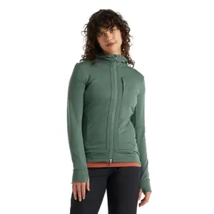 Felpa con cappuccio da donna Icebreaker quantum III zip image-1