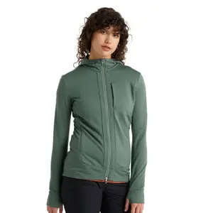 Felpa con cappuccio da donna Icebreaker quantum III zip image-2