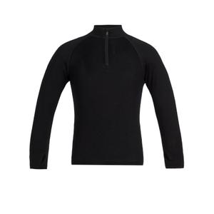 ib1044990011-maglietta-termica-a-maniche-lunghe-per-bambini-icebreaker-tech-half-zip-260-nero