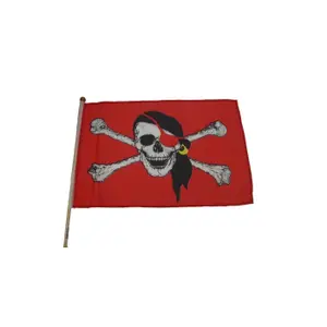 Drapeau sur baton Icare Distribution Pirate 45x30 cm (x12)