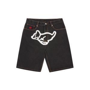ic24415-woven-black-denim-shorts-icecream-running-puppy-black